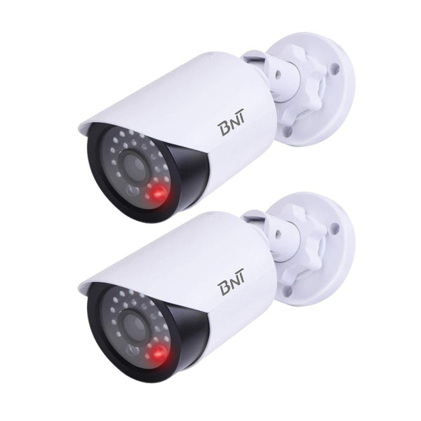 2Pcs/1Pcs Dummy Fake Camera CCTV Surveillance Camera Shop Home Security LED Light Simulation Camera Waterproof Outdoor Camera