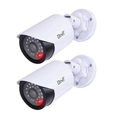 2Pcs/1Pcs Dummy Fake Camera CCTV Surveillance Camera Shop Home Security LED Light Simulation Camera Waterproof Outdoor Camera