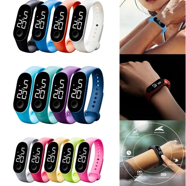 Fashion Women Men Sport Watch Waterproof