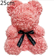 Valentine Rose Bear Heart Flower Gift