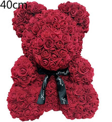 Valentine Rose Bear Heart Flower Gift