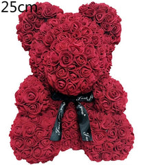 Valentine Rose Bear Heart Flower Gift