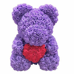 Teddy Bear of Rose Artificial Flowers