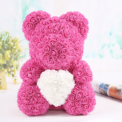 Teddy Bear of Rose Artificial Flowers