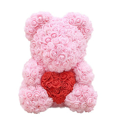 Teddy Bear of Rose Artificial Flowers