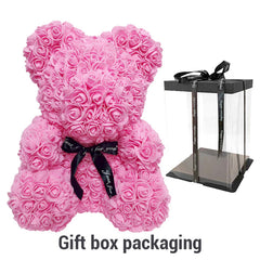 Teddy Bear of Rose Artificial Flowers