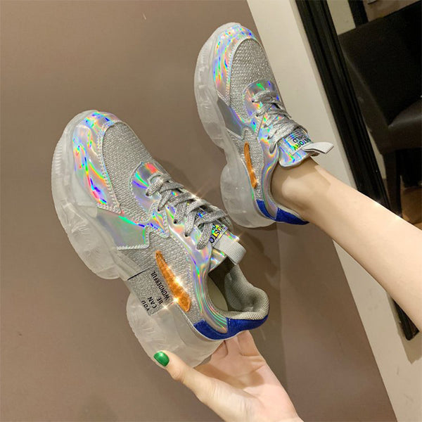 unisex transparent neon sneakers