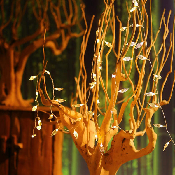 150cm 20 Leaf Shape LED Lightnings Shiny Lamp Christmas Party beautiful Fairy Light Decor Party Festival Holiday DIY Decorations